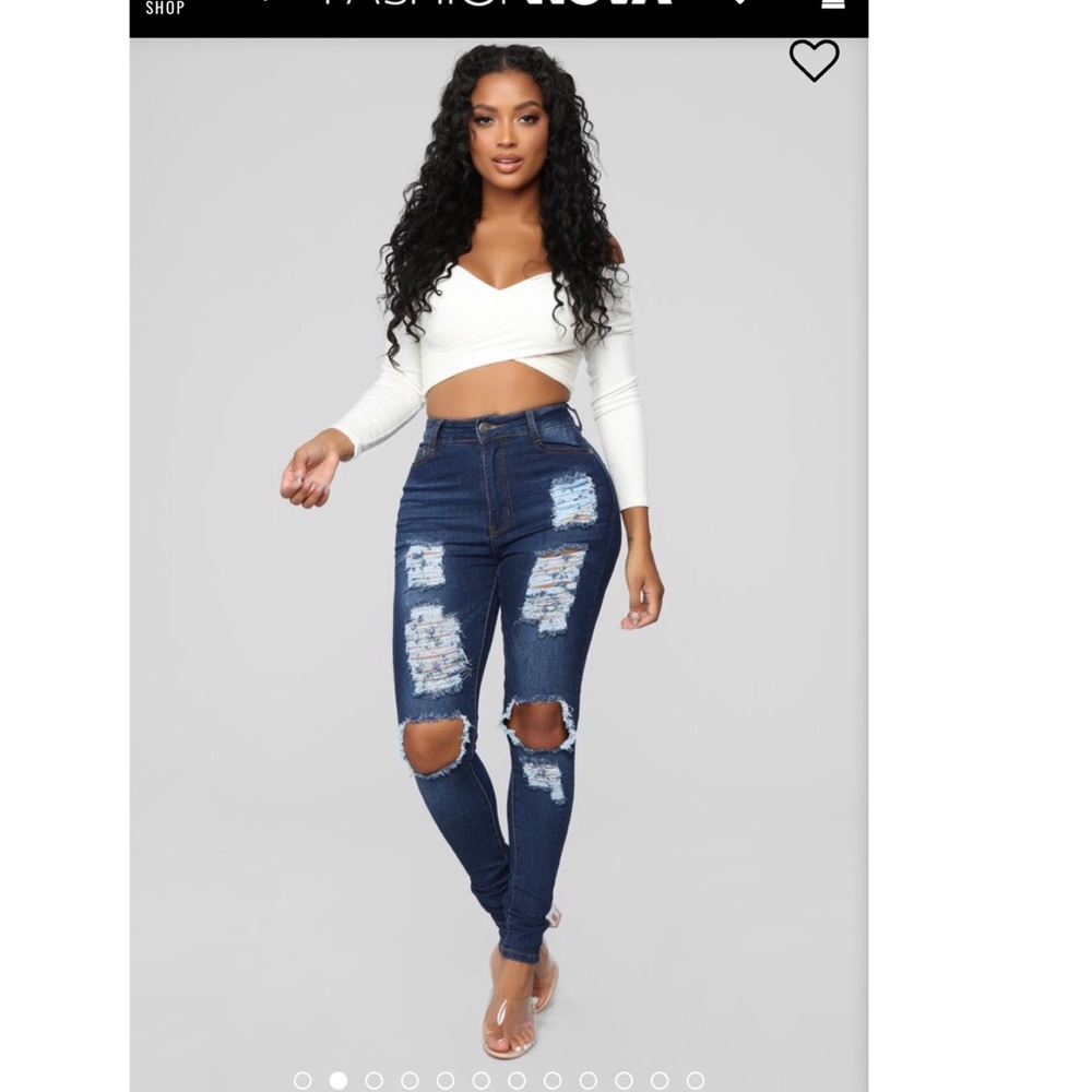 Fashion Nova Distressed Jeans
